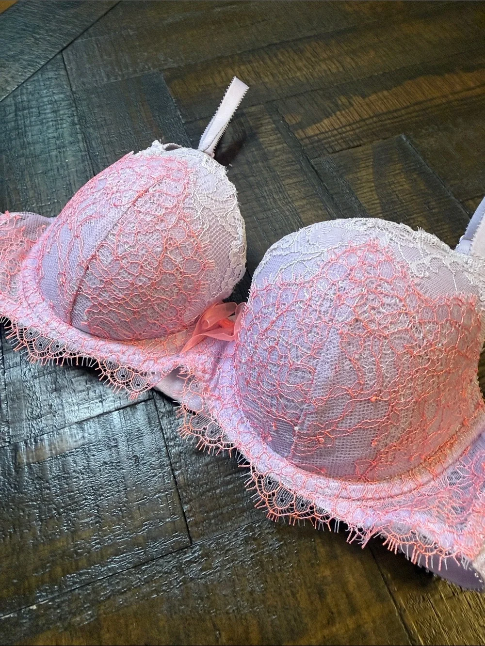Victoria’s‎ Secret Dream Angels Pink Purple Lace Demi Bra 32C